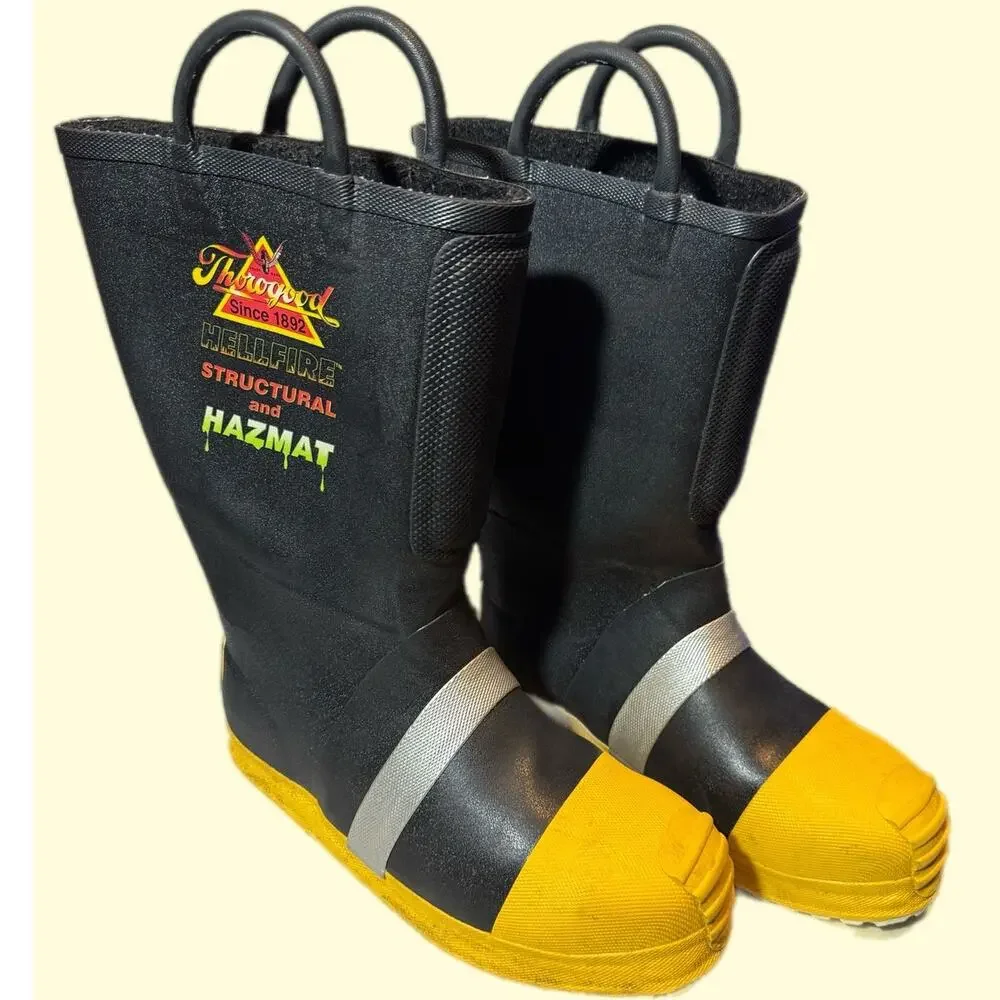 Thorogood Hellfire Rubber Insulated Structural Bunker Boot Fireman 807-6003 12M